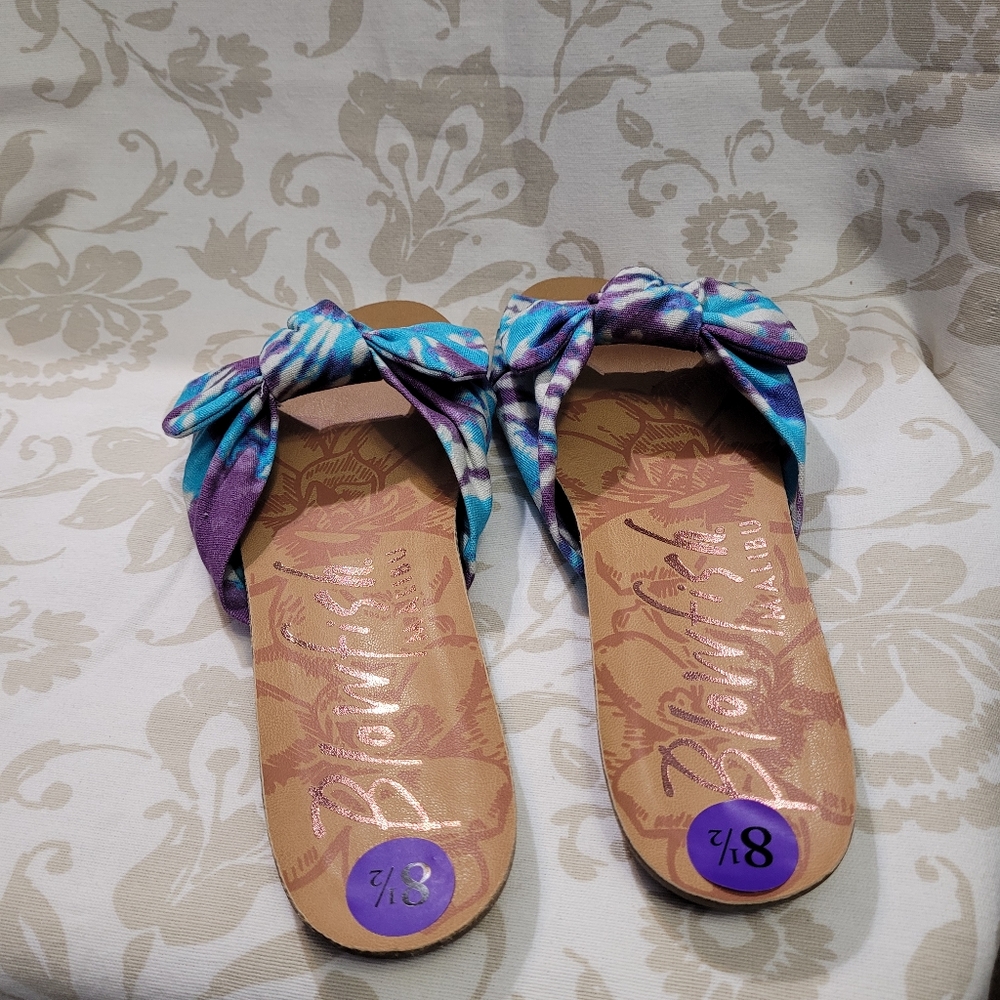 Blowfish Malibu Ginah Turq Dye Pop Slide Sandals Size 8.5 - Picture 4 of 6